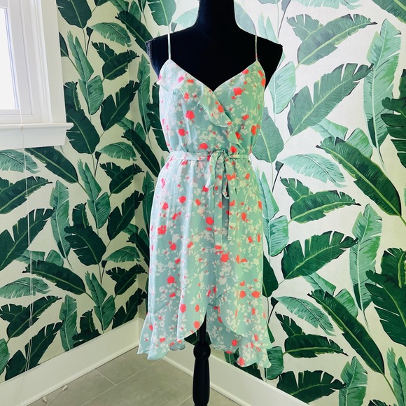 Socialite Dresses & Skirts - Socialite Floral Belted Strappy Sundress M NWT Blue Neon